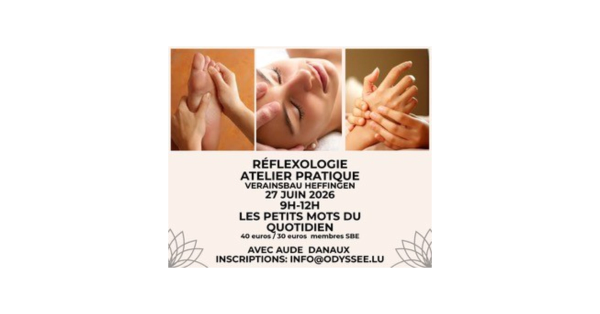 Réflexologie Atelier pratique 27 juin 2026